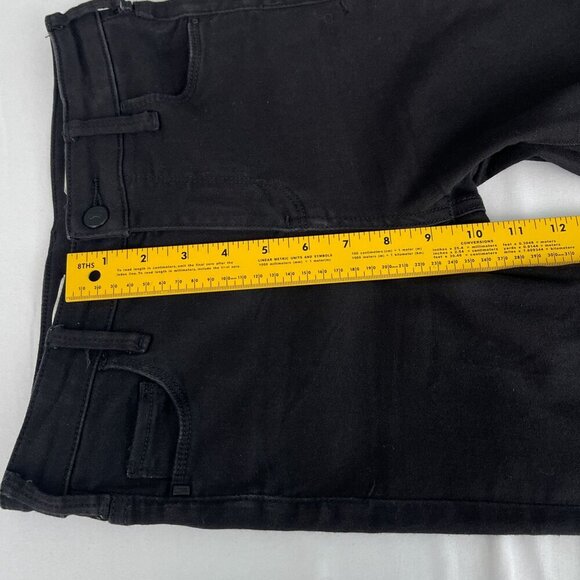 Pilcro and Letterpress Women's Flared Jeans Subsrcipt Mid-Rise Denim Black 25 - Picture 14 of 16